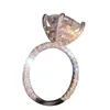 Cluster Ringe Champagner Gold Cubic Zirkon Engagement Für Frauen Rose Farbe Ehering Schmuck Geschenke Anillos Mujer