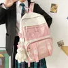 ジョイプッシーファッション女性女性のバックパックナイロンカワイリックサックかわいい学生スクールバッグ10代の少女カジュアルブックバグMochilas 210929