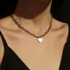 Timeless Wonder Titane Coeur O Chaîne Collier Pour Femmes Bijoux Je T'aime Kpop Designer Emo Ins Cadeau Goth Egirl Japon US 6522 Sautoirs