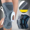 Elbow Knee-kuddar 1 stycken Patella Protector Brace Silicone Spring Basketball Stickad Kompression Elastisk Ärm Stöd Sport