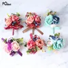 Meldel brudtärna brud bröllop boutonniere stift rose handled corsage manschett armband blommor brosch vittne prom dekorativa kransar