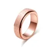 Colorful Stainless Steel Rotating Ring Unisex Jewelry Reduce Pressure Titanium Metal Frosted Rings