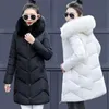 Moda preto womens womens womens jaqueta plus size 6xl 7xl casaco de inverno feminino fêmea detacável grande pele com capuz warm long parkas