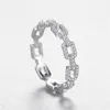 Ins Top Sell Sweet Cute Simple Fashion Luxury Jewelry Real 100% 925 Sterling Silver Pave White Sapphire Party Eternity CZ Diamond Women 175P