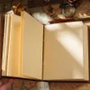 Taccuino fatto a mano rustico Riviste rilegate in pelle vintage Quaderni Kraft Carta bianca 400 pagine Album da disegno Libro originale 1XBJK2104
