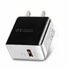 5V 3A QC3.0 Quick EU US AC Home Travel Wall Charger Power Adapter för Samsung S8 S9 S10 Tablet PC Mp3 S1