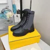 Designer-Stiefel für Damen, Rockoko-Stiefel, Kampf-Knöchel-Martin-Stiefel, Leder, Biker-Strick, Stretch-Stoff, Winter-Plateau-Mid-Top-Stiefel