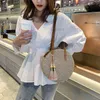 HBP Non Bag Wind Round Straw Summer Literature en Art Weaving Beach Women's Holiday Tassel Schouder Sport.0018