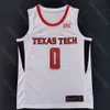 Baskettröjor anpassade 2022 Texas Tech Basketball Jersey NCAA College Adonis Arms Marcus Santos-Silva Mylik Wilson Sardaar Calhoun Daniel Batcho Clarence