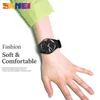 Skmeiの女性が時計男シリコーンストラップ3bar防水時計クォーツ腕時計用女性ファッションカジュアルウォッチ女性ギフト9068 210616