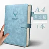 A4 Notebook Ultra-thick Thickened Notepad Business Soft Leather Work Meeting Record Book Office Diary Sketchbook Students Cute 210611