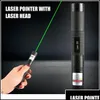 Toys de gato suprimentos Pet Home Garden Powerf 532nm Green Laser Ponteiro Foco ajust￡vel forte Vis￭vel Pen Pen Point Drop entrega 2021 RLRF