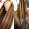 26 Inch Honey Golden Lace Front Wig Protruding Human Hair Wig Remy Peru77190904474438