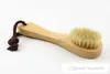 Nettoyage du visage Brosse de spa en bois pour exfoliation pour le visage Bristles Nettoyaux Brosses de nettoyage à sec Gérossage avec poignée en bois 5480115