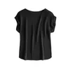 Women Real Silk T Shirt Short Bat sleeved Solid chiffon loose shirt 100% Natural silk Basic Top Plus size Summer bottoming 210623