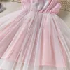 Baby Girls Tutu Dress children Sleeveless Dresses kids girl swan Tulle Sundress