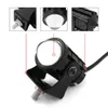 Universal Motorcycle LED Headlight Lighting Projector Lens Dual Color ATV Scooter Driving Racer Light Auxiliary Spotlight Lamp