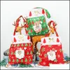 クリスマスの飾りお祝いパーティー用品ホームガーデンギフトラップキャンディークリスマスバッグフランネル雪だるまサンタクロース袋バッグfor Kidsa54 Drop D