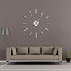 Horloges murales 3D grand effet miroir acrylique simple horloge design art décoratif silencieux quartz moderne mains montre