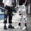 Dropshipping streetwear joggers hombres hip hop impresión casual para hombre pantalones harem pantalones hasta el tobillo pantalones hombres moda mujer pantalones x0615