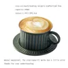 Kupalar 160 ml Vintage Espresso Kahve Süt Fincan Sirk Seti Ile Kaba Çömlekçilik Drinkware Ofis Usta Suyu Çay Kolu Kupa Bardak