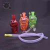 Mini Glass Bong Water Pipes Hookah with 10mm Female Thick Pyrex Colorful Green Yellow Red Smoking oil rig Bongs