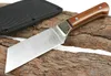 Outdoor Survival Rechte mes 5Cr13mov Satin Blades Volledige Tang Palissies Handvat Vaste Blad Messen met nylon schede