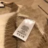 Volle Buchstaben Drucken Mohair Pullover Mäntel Für Frauen Weiche Plüsch Strickjacke Designer Damen Mantel Hochwertige Damen Oberbekleidung