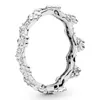 Original 925 Sterling Silver Sparkling Bone Heart Spring Flower Polished Exotic Crown Ring for Women Pandora Diy Jewelry5024063