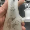 9 in Melkcrème Waterpijp Bong Bubbler Anime Cartoon Face 14mm Bowl Bongs