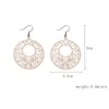 Boucles d'oreilles rondes creuses pour femmes Hoop Huggie cadeau de mode style national femmes bijoux à bricoler soi-même boucle d'oreille