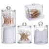 Storage Bags Acrylic Cosmetic Organizer Cotton Swabs Qtip Box Container Makeup Pad Jewelry Holder Candy