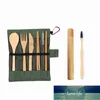 Bambu talheres reutilizáveis ​​utensílios com escova de dentes Charcoal Caixa de Bambu Caso Cutelaria Cutelaria Conjunto de Acampamento Utensílios Forquilha Colher Faca Definir Preço de Fábrica