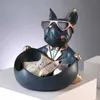 Dog Figurine Statue Storage Box Home Decoration Ornamental Crafts Art Sculpture Figurines Decor Gift Figurinhas Estatua 210827