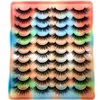 20 par 3d lösögonfransar Fluffiga Faux Mink ögonfransar Bulk med anpassad låda Wispy Natural Lash Pack Kort Partihandel Natural