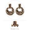 Baumeln Kronleuchter Vintage Geometrische Runde Metall Leopard Ohrringe Geschenke Für Frauen Mode Party Schmuck Aussage Tropfen Ohrring Brincos Femm