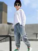 Vêtements pour enfants garçon jeans printemps et automne nouveaux pantalons décontractés coréens pour enfants G1220