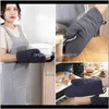 Mitts 1Pc Thickened Heatinsulating Gloves For Kitchen Microwave Oven Baking Antiscalding Nonslip Cotton Potholders Mittens Yjsgo Osr16