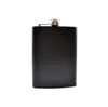 100pcs Matt black 6oz 8oz Liquor Hip Flask Bouchons à vis Pot à vin en acier inoxydable Soudage au laser portable russe Logo personnalisé