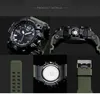 Smael merk luxe militaire sport horloges heren quartz analoge led digitale horloge man waterdichte klok dual display polshorloges