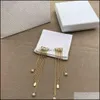 Stud Earrings Jewelry Stainless Steel Long Chain Threader Tassel Imitation Pearl Drop Earring For Women Wedding Bridal Delivery 2021 Jhvqr