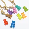 GD Same Crystal Korea East Gate Color Bear Gummy Pendant Ожерелье в форме сердца Мужские и женские украшения АксессуарыЖенские аксессуары