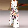 Summer Long Dress Ladies Elegant V Neck Sleeveless Pockets Beach Party Robe Casual Sundress Vintage Maxi Dresses For Women 210507