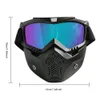 Motorcykelhjälm Ridglasögon Glasögon med avtagbar ansiktsmask Avtagbar Ridcykel Off-Road Equipment Outdoor Unisex Harley Anti-Wind Eye Protection