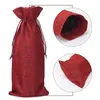 Sacos de presente coloridos para garrafas de vinho com cordão para lembrancinhas de festa de casamento, feriados de Natal e suprimentos para festas de degustação de vinhos fa4706955