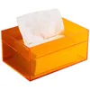 Tissue Boxes Servetten Clear Acrylic Box Houder Servet Dispenser Wipe Case Kitchen Opslag Desktop Organizer Home Woonkamer Decoratie