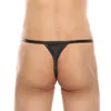 Traje de baño para hombres Hebilla para hombre Tangas de natación Sexy Gay Mini Calzoncillos Ropa interior de cuero PU Tanga Traje de baño String Porno Bikini Beach Trunks