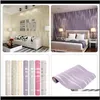 Inrichting Home GardenHome Imment High-End Luxe 3D Wave Flocking Wallpaper Rollen voor Woonkamer Muur Erling Decor 7 Kleuren Groothandel WallPap