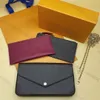 Bagaux d'épaule des étuis à femmes de qualité supérieure Luxurys avec marque Pochette Felicie Chain de portefeuille crossbodybags sac à main