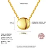 PAGMAG véritable 925 en argent Sterling rond pendentif à breloque collier pour les femmes minimalisme collier ras du cou bijoux fins SN0068